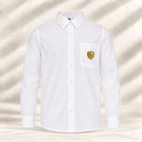 CHEMISE MANCHES LONGUES  BLANCHE 6-8 ANS