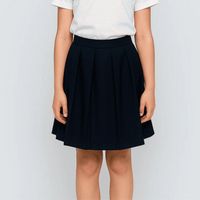JUPE PLISSEE ENFANT MARINE 4 ANS