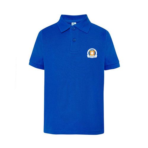 POLO MANCHES COURTES BLEU ROYAL TAILLE 1-2 ANS