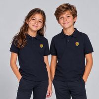 POLO MANCHES COURTES MARINE TAILLE 1-2 ANS