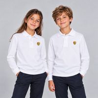 POLO MANCHES LONGUES BLANC TAILLE 1-2 ANS