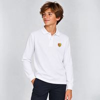 POLO MANCHES LONGUES GARCON BLANC TAILLE XS