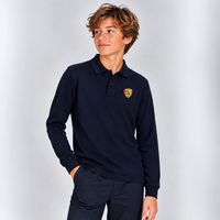 POLO MANCHES LONGUES GARCON MARINE TAILLE XS