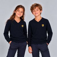 PULL COL V ENFANT MARINE TAILLE 3-4 ANS