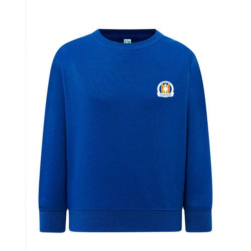 SWEAT COL ROND BLEU ROYAL TAILLE 1-2 ANS
