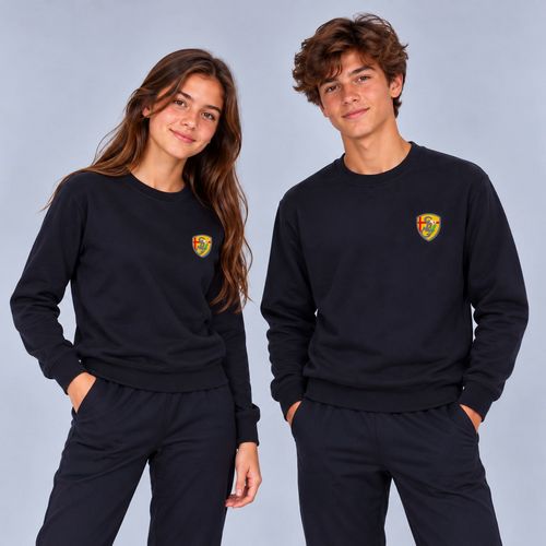 SWEAT COL ROND MARINE UNISEXE TAILLE XS