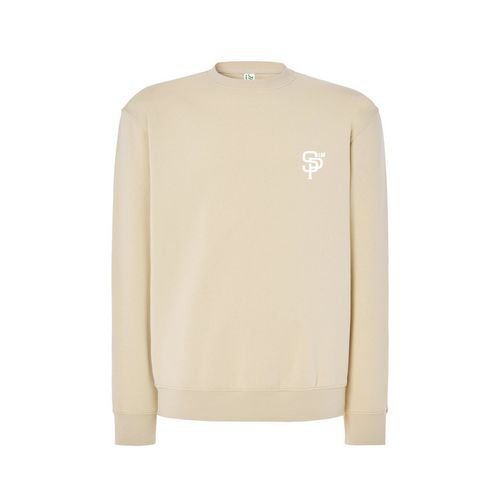 SWEAT COL ROND UNISEXE BEIGE TAILLE XS 