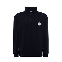 SWEAT COL ZIP UNISEXE MARINE TAILLE S