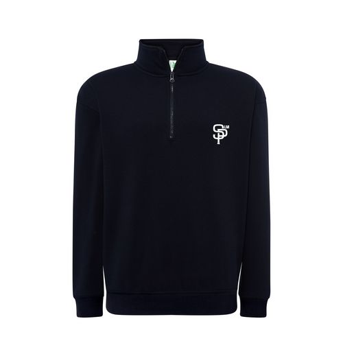 SWEAT COL ZIP UNISEXE MARINE TAILLE S