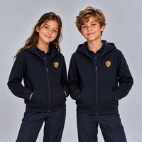 SWEAT ZIPPE CAPUCHE ENFANT MARINE TAILLE 3-4 ANS