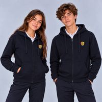 SWEAT ZIPPE CAPUCHE GARCON MARINE TAILLE XS