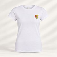 T SHIRT MANCHES COURTES FILLE BRODE BLANC S