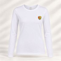 T SHIRT MANCHES LONGUES FILLE BRODE BLANC S