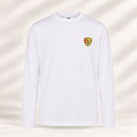 T SHIRT MANCHES LONGUES GARCON BRODE BLANC XS