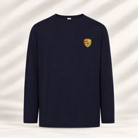 T SHIRT MANCHES LONGUES GARCON BRODE MARINE XS