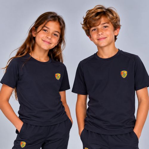 T SHIRT MC SPORT ENFANT MARINE 3-4 ANS