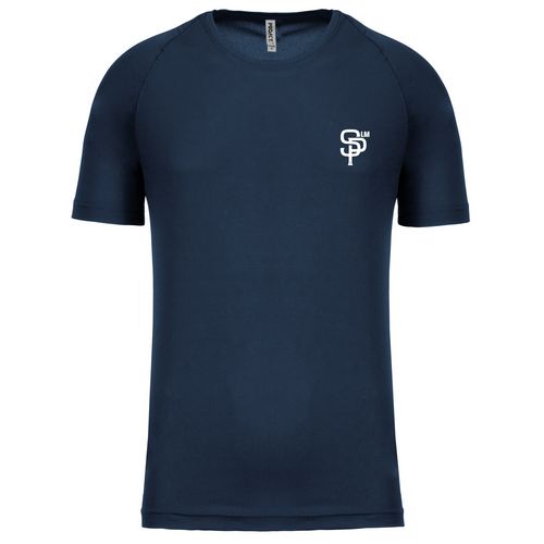 T SHIRT MC SPORT UNISEXE MARINE XS
